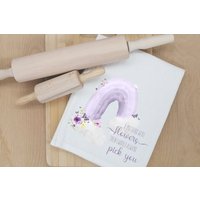 Muttertagsgeschenk, Geschenk Für Mama, Florales Regenbogen T-Handtuch von Forgetmeknotwales