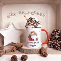 Nadolig Llawen Tasse, Personalisierte Weihnachts-Heiße Schokoladentasse, Vater Weihnachten Tasse von Forgetmeknotwales