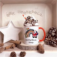 Nadolig Llawen Tasse, Personalisierte Weihnachts-Heiße Schokoladentasse, Vater Weihnachten Tasse von Forgetmeknotwales