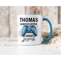 Personalisierte Gamer Tasse, Geschenk Für Gamer, Enkel, Gaming Geschenk, Jungen, Teenager von Forgetmeknotwales