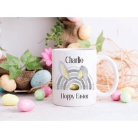 Personalisierte Ostertasse, Hase Osterbecher, Ostergeschenk, Personalisierte Osterhase Tasse Geschenkset von Forgetmeknotwales