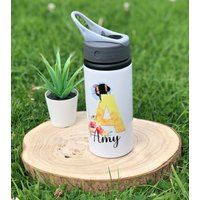 Personalisierte Trinkflasche, Bienen Initiale Wasserflasche, Trinkflasche Mit Henkel, Lehrergeschenk, Lehrerhelfer, Freund Geschenk, Geschenk von Forgetmeknotwales