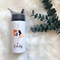 Personalisierte Wasserflasche, Tänzerin Trinkflasche Mit Griff, Tanzlehrer Geschenk, Lehrer Freund Ballett Geschenk von Forgetmeknotwales