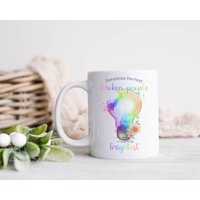 Positiveity Geschenk, Motivierende Glühbirne Design Tasse, Mental Health Awareness, Geschenk Für Sie, Ihn von Forgetmeknotwales