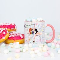 Tänzerin Geschenke, Personalisierte Tasse, Aquarell Tänzer Tasse Geschenk Set, Für Sie, Freundin, Tochter von Forgetmeknotwales