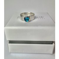 Unisex Asche in Glas Chunky Silber Ring von ForgetmenotglassUK
