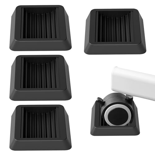 Forhandy 4 Stück Möbeluntersetzer rutschfest Möbelräder Stopper Gummistopper Klavieruntersetzer Bodenschutz im Innenbereich Silent Rad Kissen für Alle Böden und Räder Sofas Bett von Forhandy