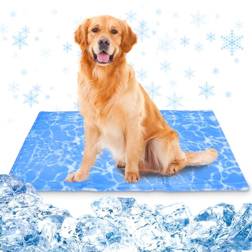Forhandy 90 x 50cm Kühlmatte Hunde, Hundekühlmatte Selbstkühlend mit Ungiftiges Gel Kratzfest Katzen Kühlmatte Faltbare Kühlmatte für Haustiere zum Sofas/Böden/Rücksitzbank im Auto - Wasser kräuseln Forhandy 90 x 50cm Kühlmatte Hunde, Hundekühlmatte Selbstkühlend mit Ungiftiges Gel Kratzfest Katzen Kühlmatte Faltbare Kühlmatte für Haustiere zum Sofas/Böden/Rücksitzbank im Auto - Wasser kräuseln von Forhandy