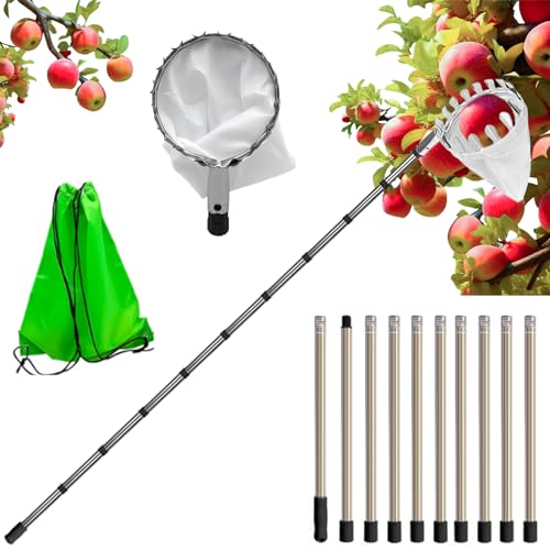 Forhandy Obstpflücker Apfelpflücker 4M Obstpflücker mit Teleskopstiel und Stoff, Obstpflücker für Kirschen, Pflaumenpflücker Forhandy Obstpflücker Apfelpflücker 4M Obstpflücker mit Teleskopstiel und Stoff, Obstpflücker für Kirschen, Pflaumenpflücker von Forhandy