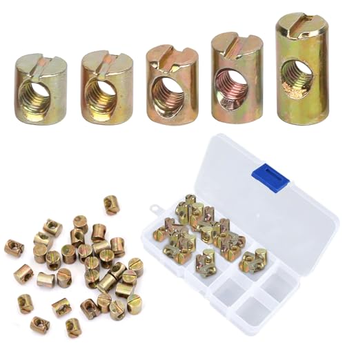 Forhandy 50 Stück M6 Quermutterbolzen, Zylindermutter Kohlenstoffstahl Barrel Muttern 11mm 12mm 13mm 15mm 20mm, Schlitz Zylindermuttern für Kinderbetten Stühle Möbelbetten Forhandy 50 Stück M6 Quermutterbolzen, Zylindermutter Kohlenstoffstahl Barrel Muttern 11mm 12mm 13mm 15mm 20mm, Schlitz Zylindermuttern für Kinderbetten Stühle Möbelbetten von Forhandy