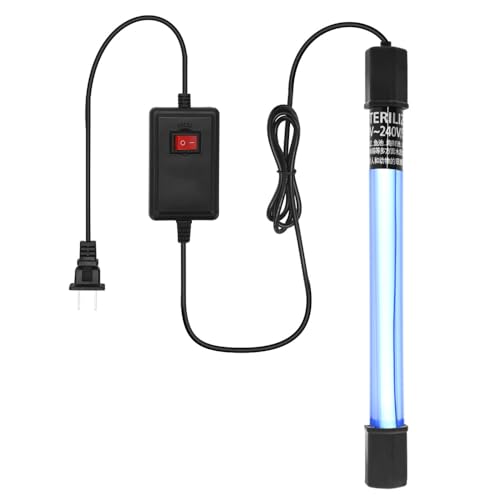Aquarium Uv Sterilisator Licht,Aquarien UV Licht Wasserklärer Algen klar (9 W),UV Sterilisationslampe,Bakterien-Killer UV Lampe,Uv Klärer Aquarium mit Timer, mit Saugnapf von Forhome