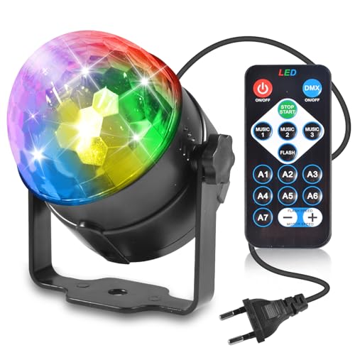 Discokugel LED, Discolicht mit Fernbedienung 360° Rotierende Ball Lights Musikgesteuert DJ Party Licht Dynamisch Lichteffekte für Zuhause Kinder Halloween Weihnachten Hochzeit Discokugel LED, Discolicht mit Fernbedienung 360° Rotierende Ball Lights Musikgesteuert DJ Party Licht Dynamisch Lichteffekte für Zuhause Kinder Halloween Weihnachten Hochzeit von Forhome