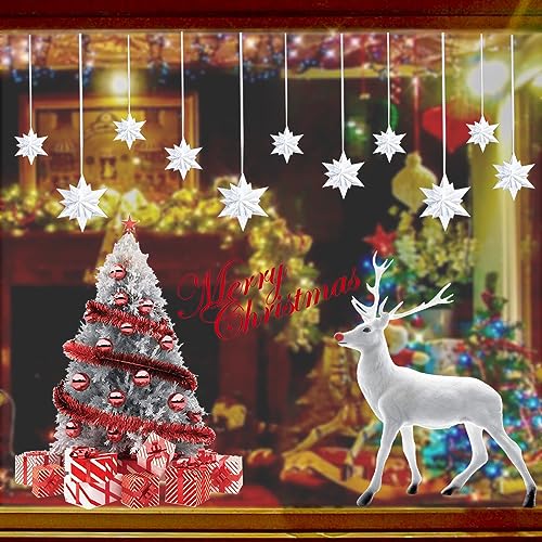 Fensterdeko Schneeflocken Aufkleber, Fensteraufkleber Weihnachten, selbstklebende Winter-Weihnachtsdeko, Weihnachtsbaum, Sterne, Weihnachten, Rentier, Aufkleber, DIY-Dekorationen Fensterdeko Schneeflocken Aufkleber, Fensteraufkleber Weihnachten, selbstklebende Winter-Weihnachtsdeko, Weihnachtsbaum, Sterne, Weihnachten, Rentier, Aufkleber, DIY-Dekorationen von Forhome