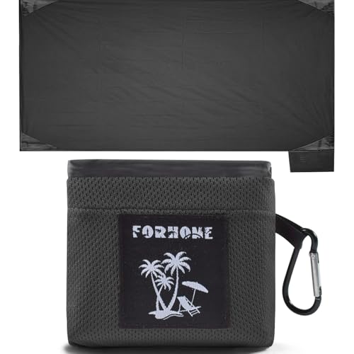 Forhome Mini Picknickdecke, Ultraleicht tragbare Stranddecke, Sandabweisende Kompakt Campingdecke, Outdoor Decke für Strand, Picknick, Camping und Wandern(110 x 140 cm) von Forhome