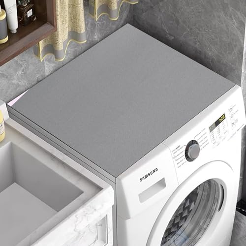 Forhome Waschmaschinenauflage rutschfest in 60 x 60 cm - zuschneidbare Weichschaum Auflage in grau als Abdeckung für Waschmaschine & Trockner Waschmaschinenabdeckung von Forhome