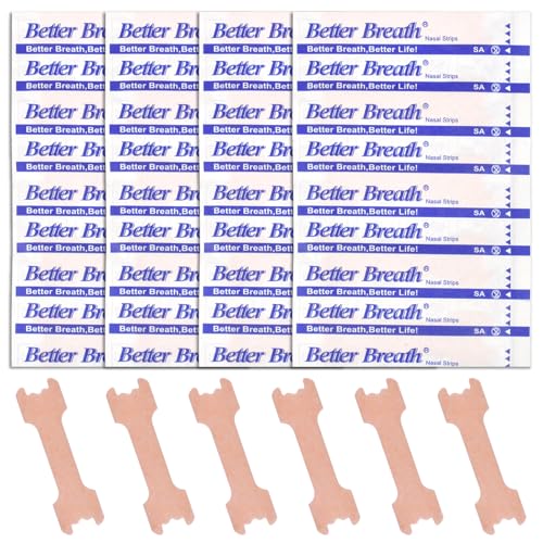 200 Stück Nasenpflaster Schnarchen,Nasenstrips Gegen Schnarchen,Nasenstrips Schnarchstoppper,Schnarchstopper Pflaster,Nasenpflaster Besser Atmen,Lindert Sofort Verstopfte Nase,Verbessert Den Schlaf von Forhome