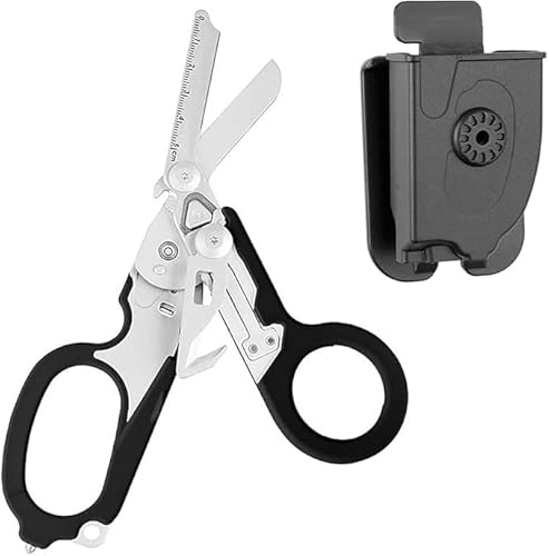 Rescue Scissors, 6 Function Multitool Pliers Folding Scissor Tape Cutter with Tactical Card Slot for Professional Use in Emergency Services or Everyday Tasks Rescue Scissors, 6 Function Multitool Pliers Folding Scissor Tape Cutter with Tactical Card Slot for Professional Use in Emergency Services or Everyday Tasks von Forhome