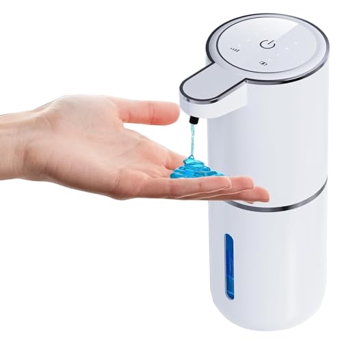 Seifenspender Automatisch,Wandbefestigung Berührungslos, 380ml Elektrischer Seifenspender ohne Bohren mit USB Wiederaufladbar, IPX5 Wasserdicht Schaumseifenspender für Bad,Küche,Büro von Forhome