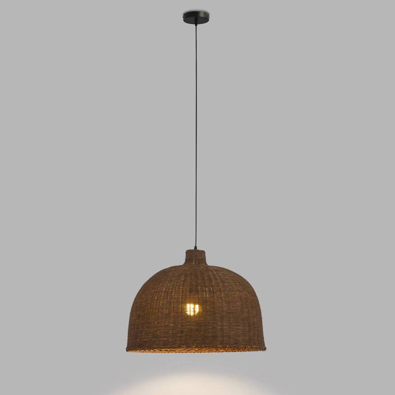 Forlight Hängelampe Cortic, Ø 60 cm, dunkelbraun, Rattan von Forlight