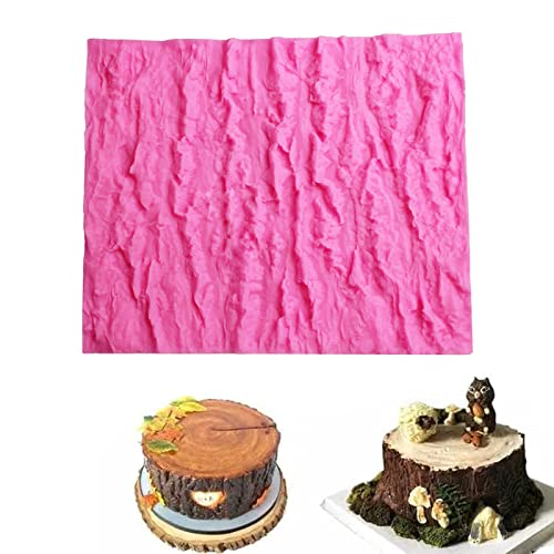 Baum Rinde Kuchen Silikonform, Fondant Formen Silikon, DIY Textur Relief Form, DIY Rindenstruktur für Kuchendekoration, Tortenbecher Prägeform von Forlush