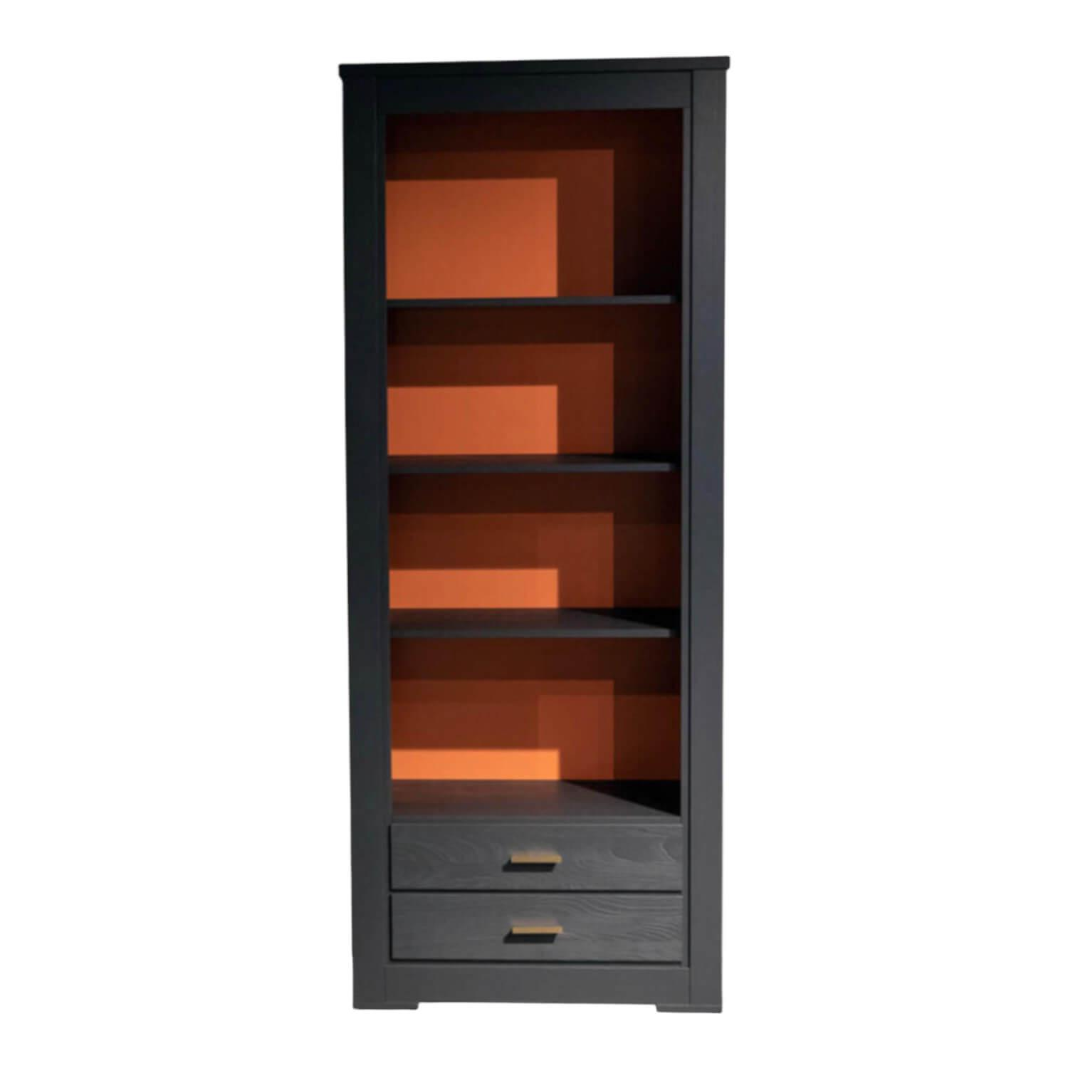 Regal Bordeaux Europäische Kirsche Anthrazit Reliefstruktur Beschläge Messing Ge... Regal Bordeaux Europäische Kirsche Anthrazit Reliefstruktur Beschläge Messing Ge... von Form Exclusiv