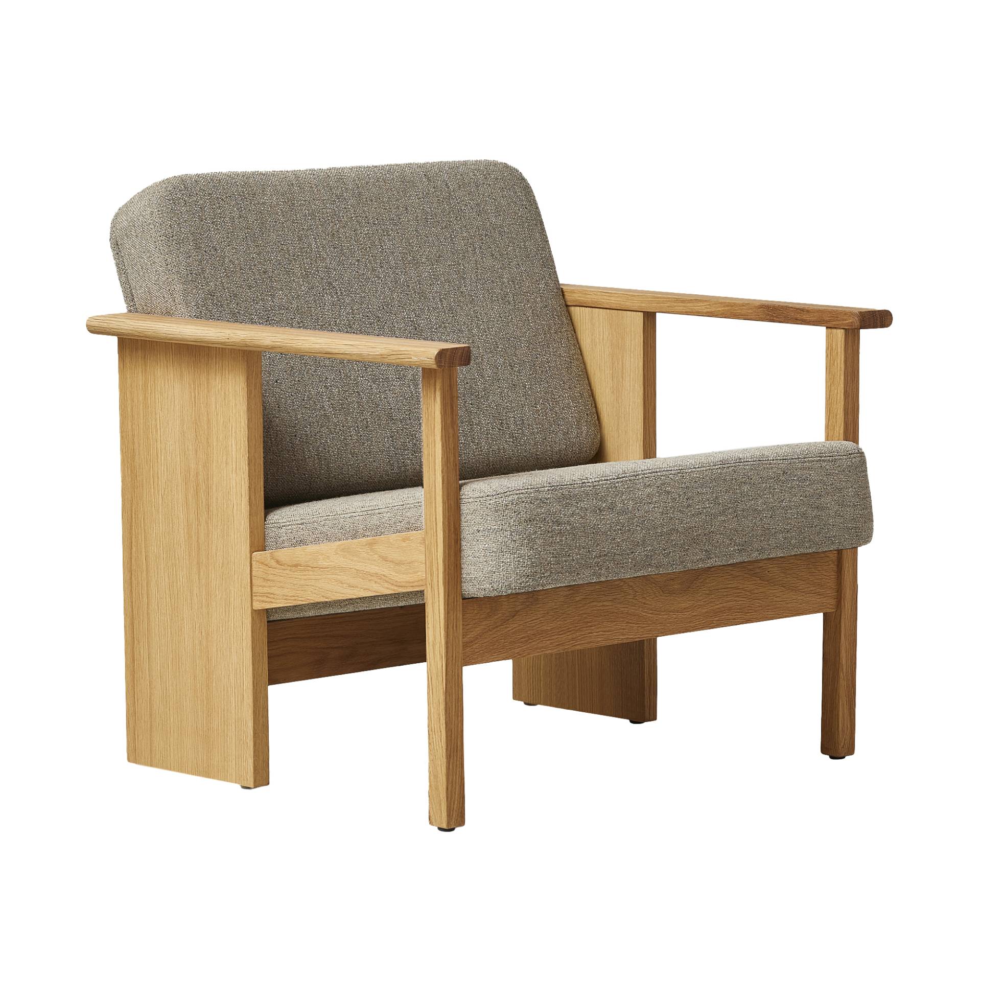 Form & Refine - Block Lounge Sessel Eiche geölt - braun 227/Hallingdal 65/LxBxH 69,5x73,5x70cm/Gestell Eiche geölt von Form & Refine