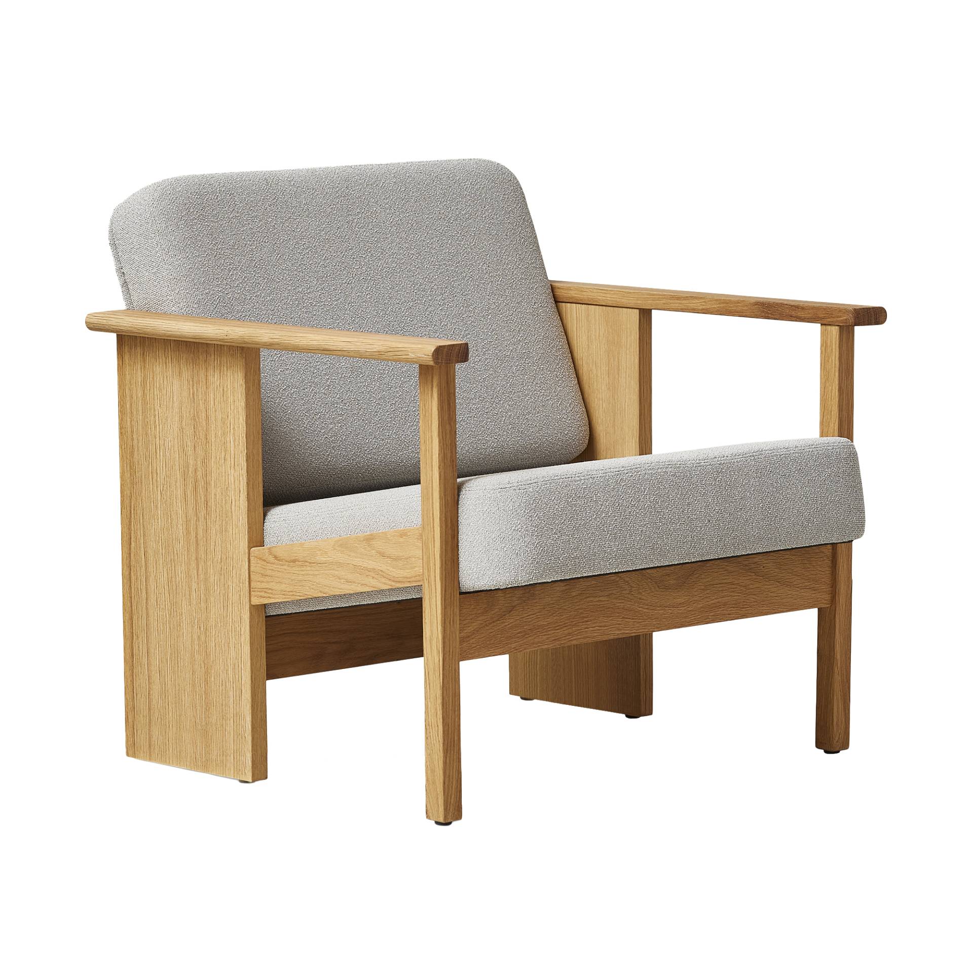 Form & Refine - Block Lounge Sessel Eiche geölt - grau/Gabriel Grain/LxBxH 69,5x73,5x70cm von Form & Refine