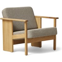 Form & Refine - Block Loungesessel, Eiche geölt / braun 227 (Hallingdal 65) von Form & Refine