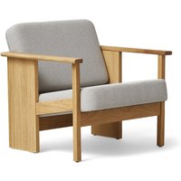 Form & Refine - Block Loungesessel, Eiche geölt / grau (Gabriel Grain) von Form & Refine