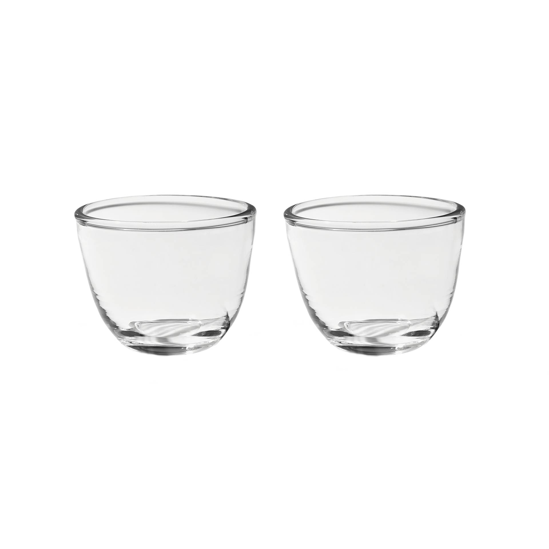 Form & Refine - Pinho Trinkglas 2er Set - klar/H x Ø 6,5x8,5cm/20cl/jedes Stück ein Unikat von Form & Refine