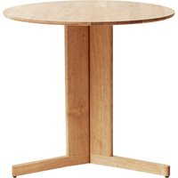 Form & Refine - Trefoil Tisch, Ø 75 cm, Eiche weiß pigmentiert von Form & Refine