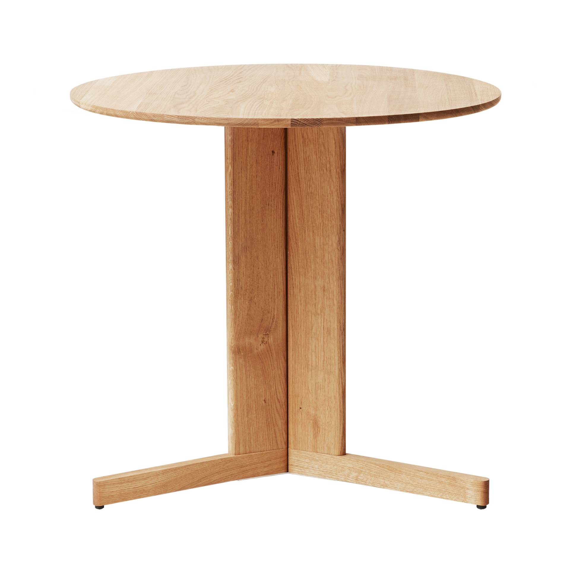 Form & Refine - Trefoil Tisch Ø75cm - weißeiche/pigmentiert, geölt/H x Ø 72,5x75cm von Form & Refine
