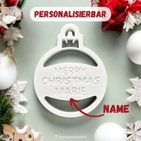 Personalisierter Ausstecher "Merry Christmas ..." Name Personalisierbar Plätzchenform Individualisierbar Ausstechform Weihnachten Persönlich Personalisierter Ausstecher "Merry Christmas ..." Name Personalisierbar Plätzchenform Individualisierbar Ausstechform Weihnachten Persönlich von FormYourCookie