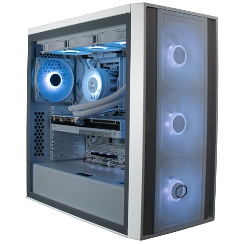 Formacom Gaming PC White AMD Ryzen 9 9900X3D bis 5,5GHz Turbo 64GB DDR5-6000MHz 4TB M.2 SSD Ge Force RTX 5070 Ti 16GB GDDR7 Wi-Fi 240mm Wasserkühlung Windows 11 Pro einstellbare RGB-Beleuchtung von Formacom