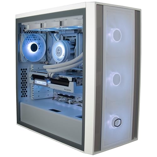Formacom Gaming PC White AMD Ryzen 9 9950X3D bis 5,7GHz Turbo 64GB DDR5-6000MHz 4TB M.2 SSD Radeon RX 9070 XT 16GB GDDR6 Wi-Fi 240mm Wasserkühlung Windows 11 Pro einstellbare RGB-Beleuchtung von Formacom
