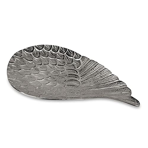 Dekoschale Schale Dekoteller Flügel Engelsflügel Aluminium 23 x 40 cm Metall von formano