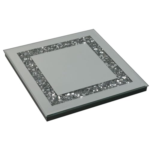 formano Deko Spiegeltablett Stones mit Spiegelsteinchen aus Spiegelglas, 20x20cm, 1 Stück von formano