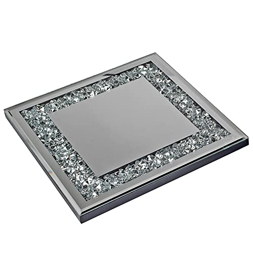 Formano Deko Spiegeltablett Stones mit Spiegelsteinchen aus Spiegelglas, 25x25cm, 1 Stück von formano