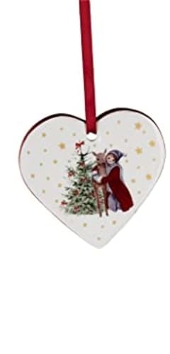 Hänger 8cm Baumbehang Fensterdekoration zu Weihnachten, Lieferumfang 1 Stück, sortierter Artikel, 1 Motiv: Herz oder Baum oder Stern von formano