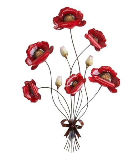 formano Wand-Zweig Mohnblume 66m Handbemaltes Metall Wandbild 3D Wanddekoration Rote Blumen Deko für Wohnzimmer Schlafzimmer Flur Wandbehang zum hängen formano Wand-Zweig Mohnblume 66m Handbemaltes Metall Wandbild 3D Wanddekoration Rote Blumen Deko für Wohnzimmer Schlafzimmer Flur Wandbehang zum hängen von formano