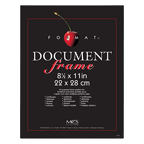 MCS Format Dokumentenrahmen, Diplom- und Urkundenrahmen, schwarz, 8,5 x 11, einzeln von MCS
