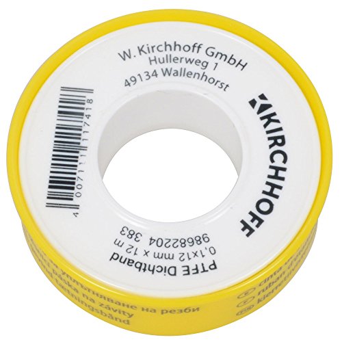 Dichtband 12mmx12m 0,1mmTeflonband Gewindedichtband PTFE Band von Format