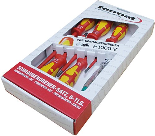 FORMAT VDE PH Schraubendreher Satz 6 teilig mit Phasenprüfer FORMAT VDE PH Schraubendreher Satz 6 teilig mit Phasenprüfer von FORMAT