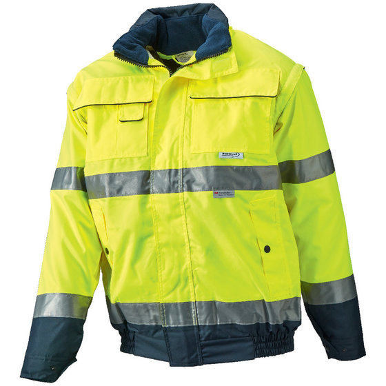 FORMAT - Warnjacke Comfort, Größe 4XL, warngelb/marineblau von Format