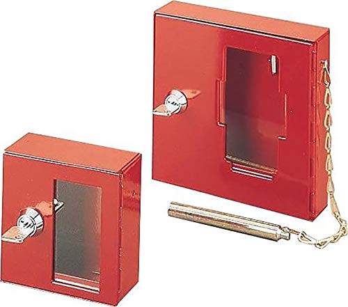 Notschlüsselkasten ohne Klöppel rot mit Glasscheibe von FORMAT