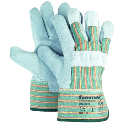 Handschuh, Rindspaltleder, Größe 9 von Format