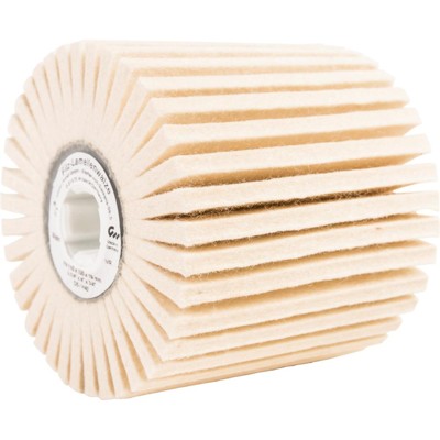 Lamellenpolierwalze Filz 100x100x19mm D5 H40 Lamellenpolierwalze Filz 100x100x19mm D5 H40 von Format