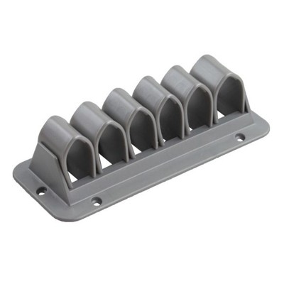 Tischplatte-Kabelklemme, 6-fach, CATCH UP,L 155mm, Kunststoff grau von Format