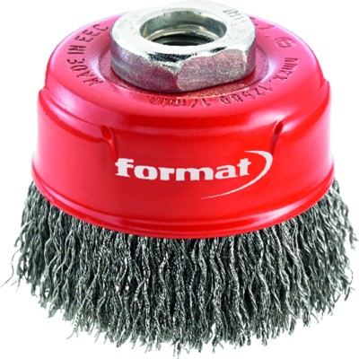 Topfbürste Longlife Stahl M14 gewellt 80mm Topfbürste Longlife Stahl M14 gewellt 80mm von Format