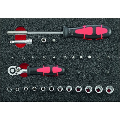 Werkzeugmodul 2/9 Steckschlüssel 1/4" von Format